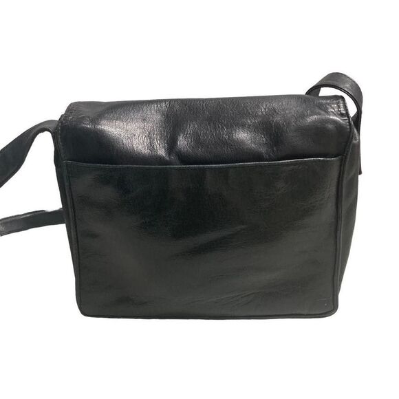 PERLINA  Black Leather Crossbody Shoulder Bag 7X1X9 - Picture 2 of 12